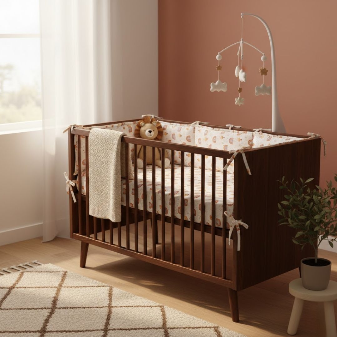 Whimsical Rainbow Cot Bumper 066